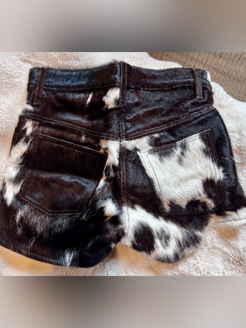 Genuine Cowhide Leather Shorts